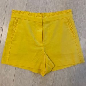 J. Crew Yellow Ruffle Shorts